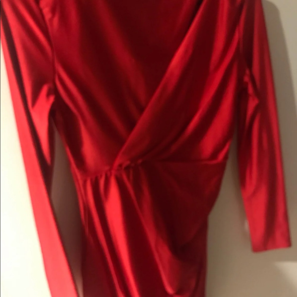 Red party dress